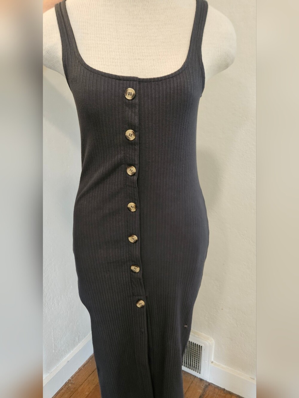 BILLABONG NISSI HENLEY Ribbed Bodycon DRESS Size M - Picture 2 of 11